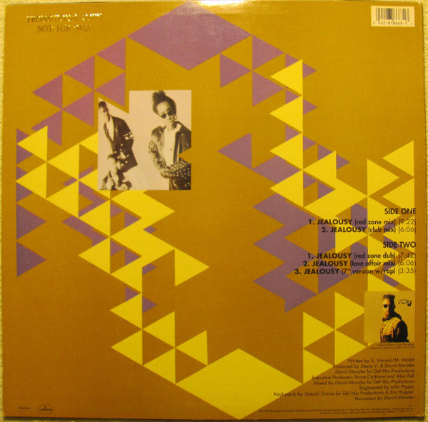 Adventures Of Stevie V* : Jealousy (12", Promo)