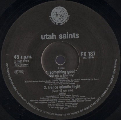 Utah Saints : Something Good (12", Single)