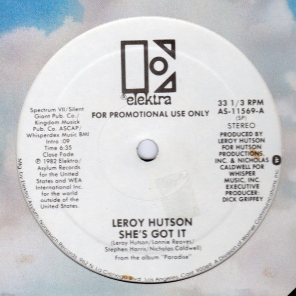 Leroy Hutson : She's Got It (12", Promo)