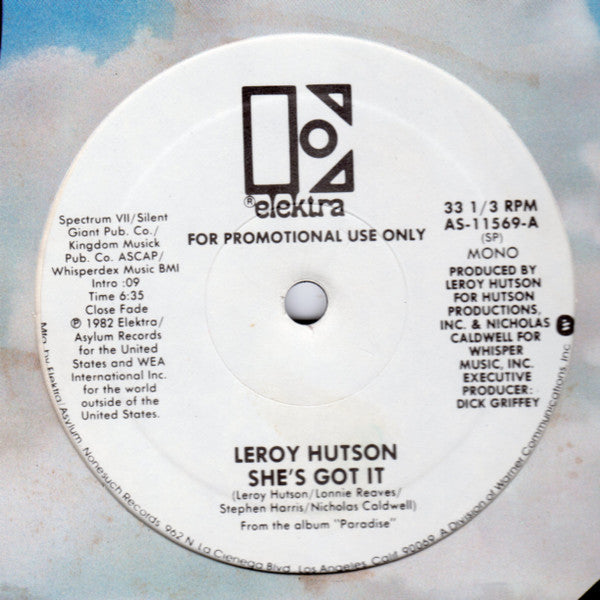 Leroy Hutson : She's Got It (12", Promo)