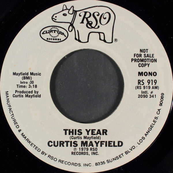 Curtis Mayfield : This Year (7", Mono, Promo)