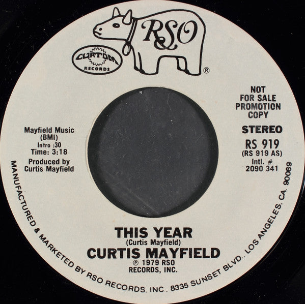 Curtis Mayfield : This Year (7", Mono, Promo)