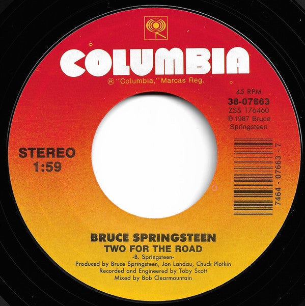 Bruce Springsteen : Tunnel Of Love (7", Single, Styrene, Car)