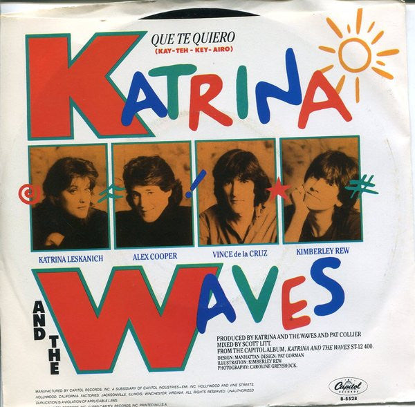 Katrina And The Waves : Que Te Quiero (7", Single)