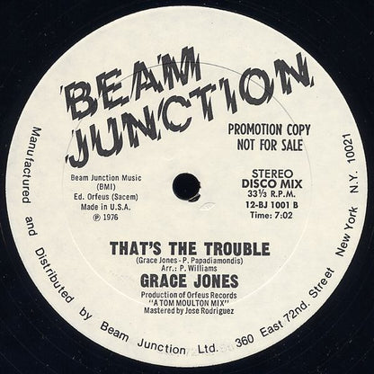 Grace Jones : Sorry / That's The Trouble (12", Promo)