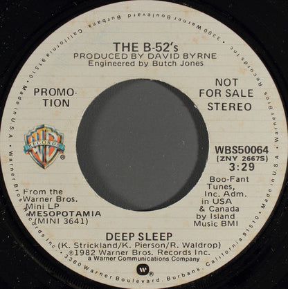 The B-52's : Deep Sleep (7", Mono, Promo)