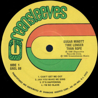 Sugar Minott : Time Longer Than Rope (LP, Album)
