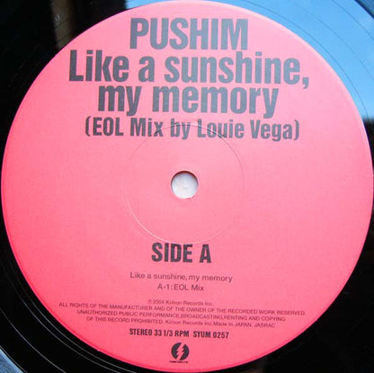 Pushim : Like A Sunshine, My Memory (EOL Mix By Louie Vega) (12")
