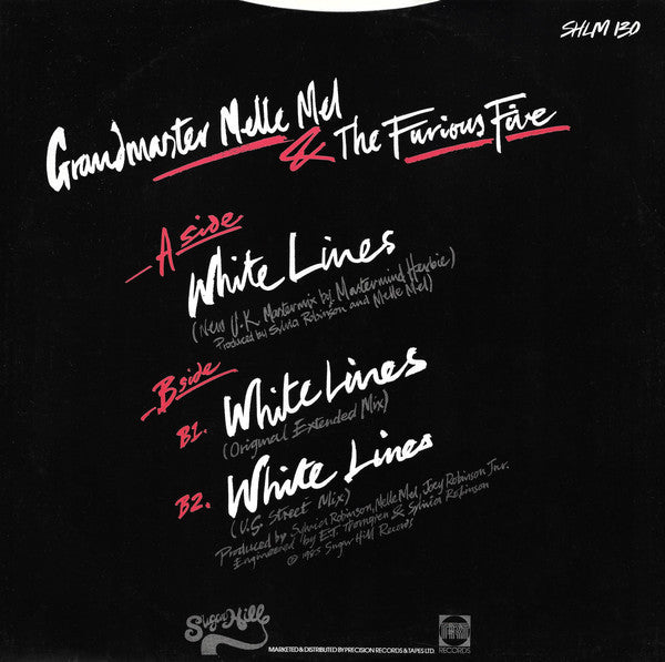Grandmaster & Melle Mel* : White Lines (12", RP)