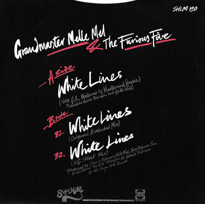 Grandmaster & Melle Mel* : White Lines (12", RP)