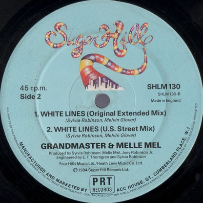 Grandmaster & Melle Mel* : White Lines (12", RP)