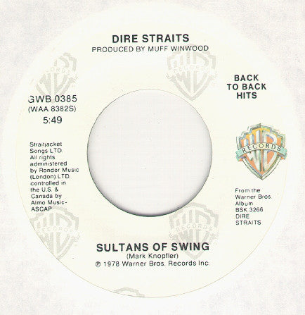 Dire Straits : Sultans Of Swing / Down To The Waterline (7", Single, RE, Spe)