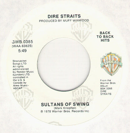 Dire Straits : Sultans Of Swing / Down To The Waterline (7", Single, RE, Spe)