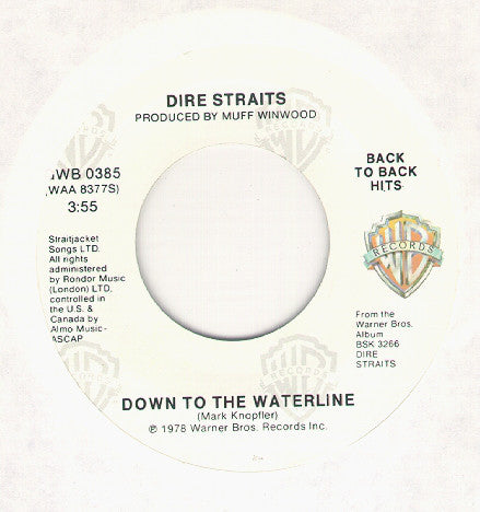 Dire Straits : Sultans Of Swing / Down To The Waterline (7", Single, RE, Spe)