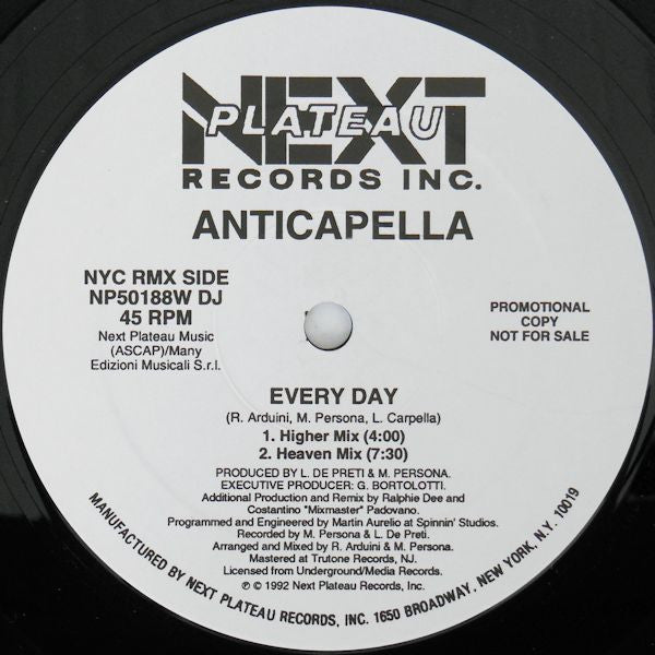 Anticapella* : Every Day (12", Promo)