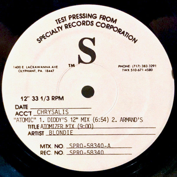 Blondie : Atomic (12", TP)