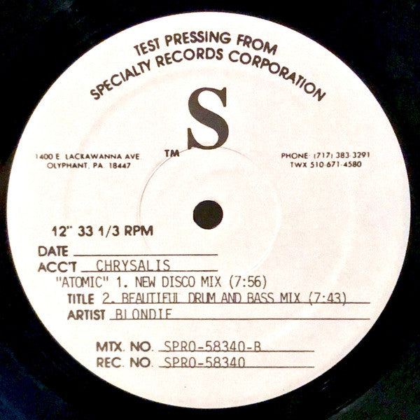 Blondie : Atomic (12", TP)