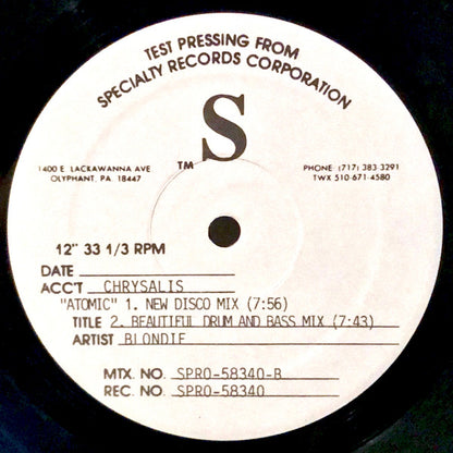 Blondie : Atomic (12", TP)