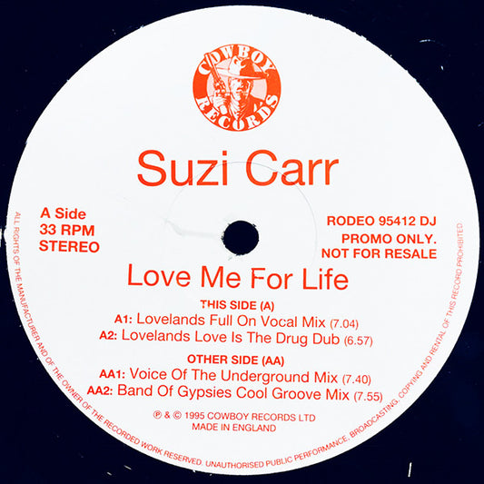 Suzi Carr : Love Me For Life (12", Promo)