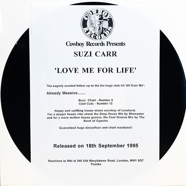 Suzi Carr : Love Me For Life (12", Promo)