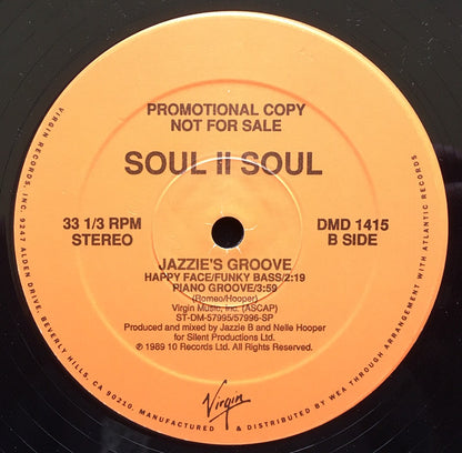 Soul II Soul : Jazzie's Groove (12", Single, Promo)