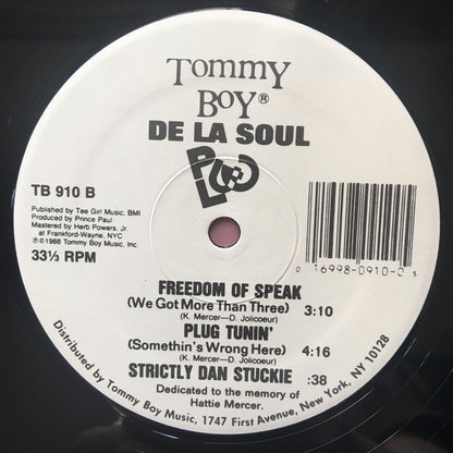 De La Soul : Plug Tunin' / Freedom Of Speak (12")