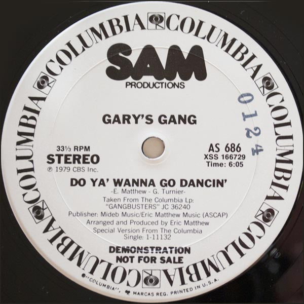 Gary's Gang : Do Ya' Wanna Go Dancin' / Round & Round & Round (12", Promo)