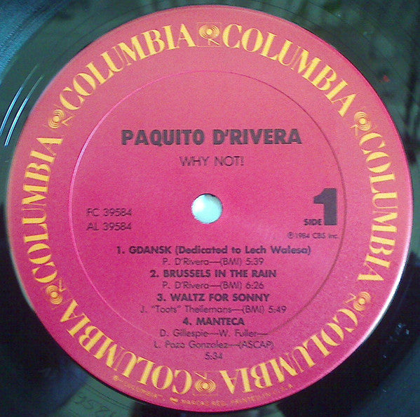 Paquito D'Rivera : Why Not! (LP, Album)
