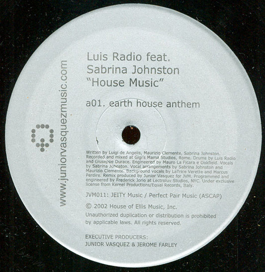 Luis Radio Feat. Sabrina Johnston : House Music (12")