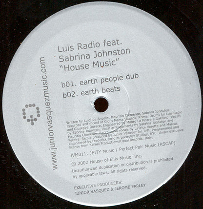Luis Radio Feat. Sabrina Johnston : House Music (12")