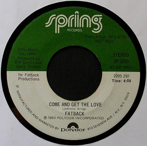 The Fatback Band : Let's Do It Again / Come And Get The Love (7", 18)