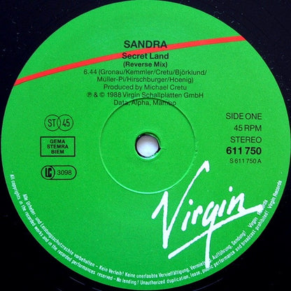 Sandra : Secret Land (Extended Version) (12", Single)