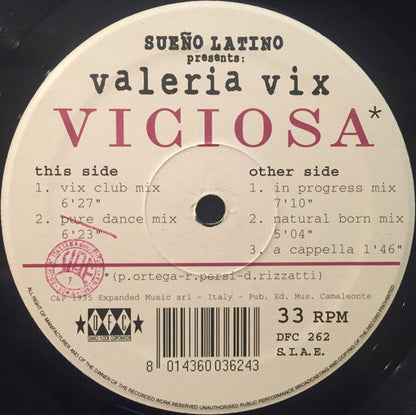 Sueño Latino Presents: Valeria Vix : Viciosa (12")