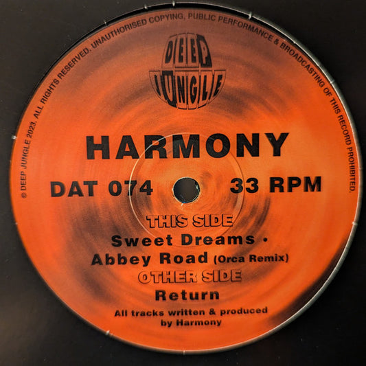 Harmony* : Return / Abbey Road (Orca Remix) / Sweet Dreams (12")