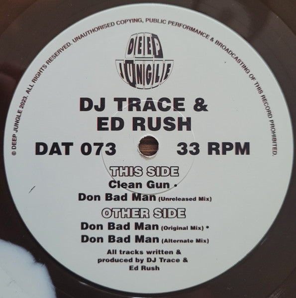 DJ Trace & Ed Rush : Don Bad Man  (12", Bro)
