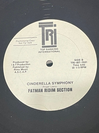 Joe Tex / Fatman Ridim Section* : I Found A Girl / Cinderella Symphony (12", Promo)