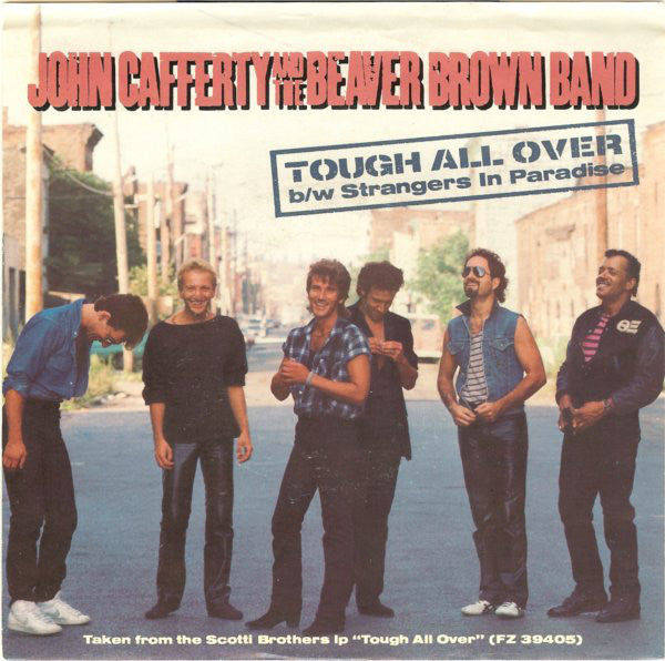 John Cafferty And The Beaver Brown Band : Tough All Over (7", Styrene, Pit)