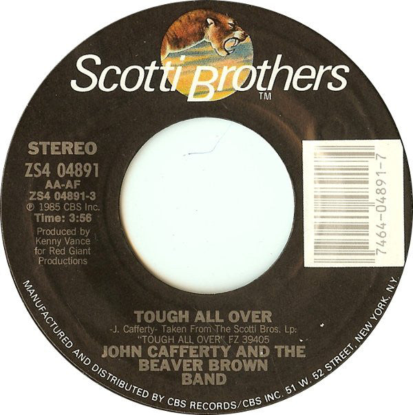 John Cafferty And The Beaver Brown Band : Tough All Over (7", Styrene, Pit)