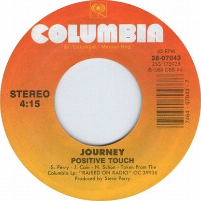 Journey : Why Can't This Night Go On Forever (7", Single)