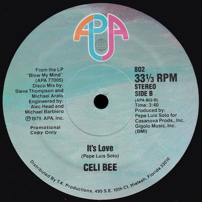 Celi Bee : Blow My Mind / It's Love (12", Promo, Blu)