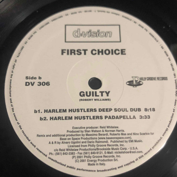 First Choice : Guilty (Harlem Hustlers Remixes) (12")