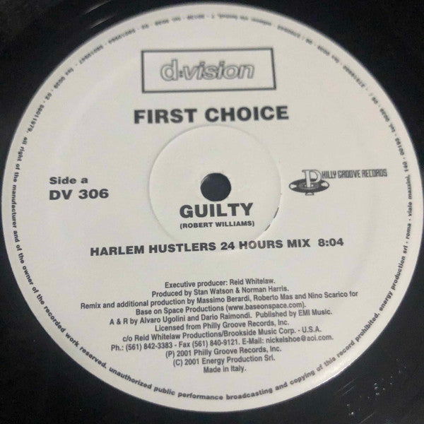 First Choice : Guilty (Harlem Hustlers Remixes) (12")