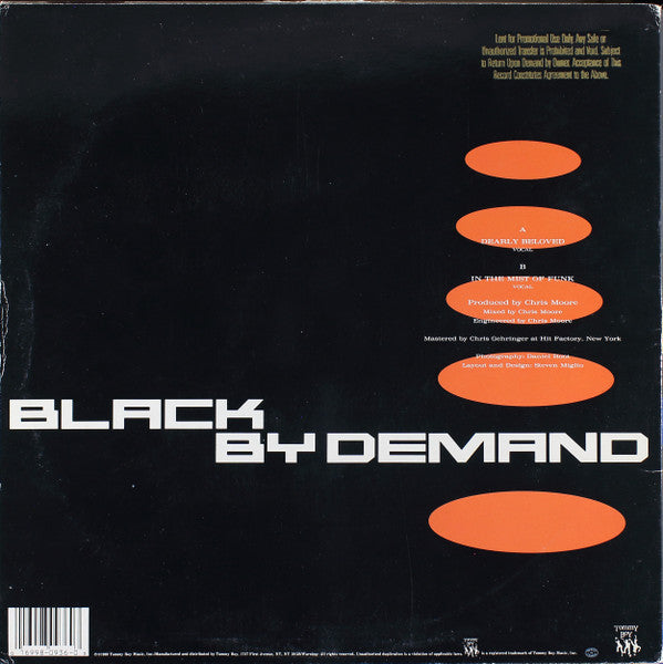 Black By Demand : Dearly Beloved (12", Promo)