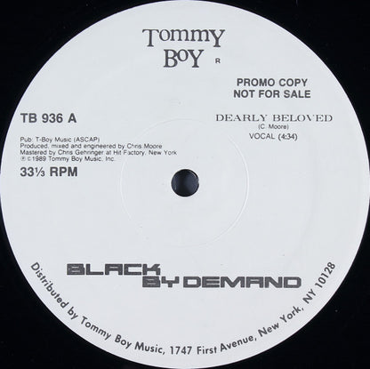Black By Demand : Dearly Beloved (12", Promo)