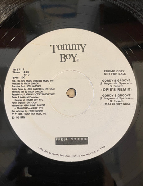 Choice M.C.'s* Featuring Fresh Gordon / Fresh Gordon : Beat Of The Street / Gordy's Groove (12", Promo)