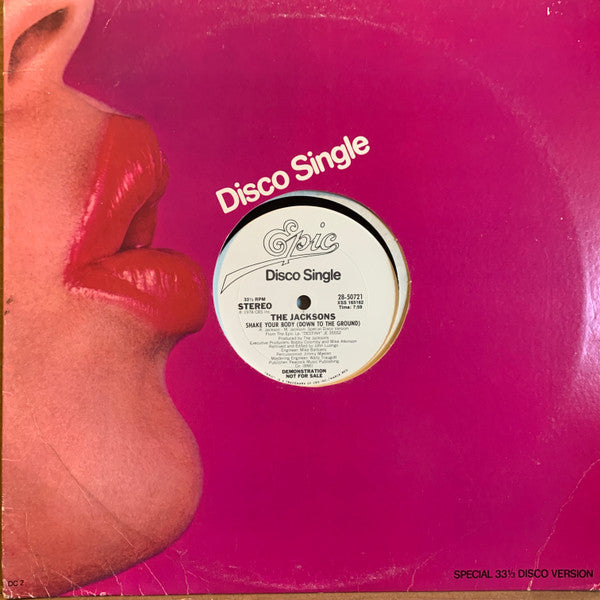 The Jacksons : Shake Your Body (Down To The Ground) (12", Single, Promo, San)