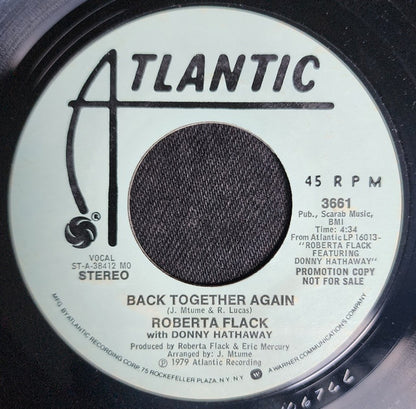 Roberta Flack : Back Together Again (7", Promo)