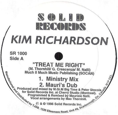 Kim Richardson : Treat Me Right (12", EP)