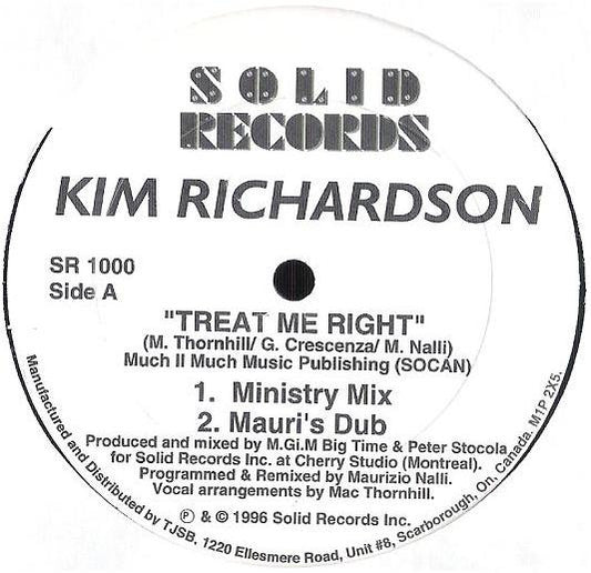 Kim Richardson : Treat Me Right (12", EP)