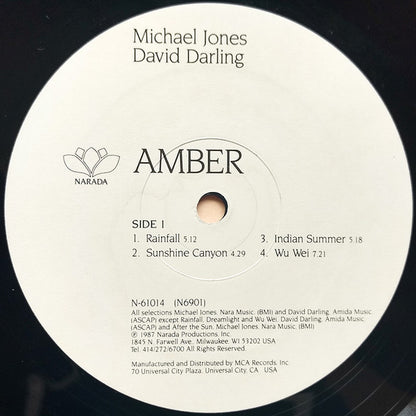 Michael Jones / David Darling : Amber (LP, Album)
